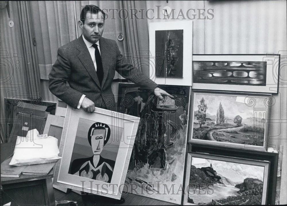 1960 Press Photo Diplomats as Artists city hall of Bad Godesberg - Historic Images