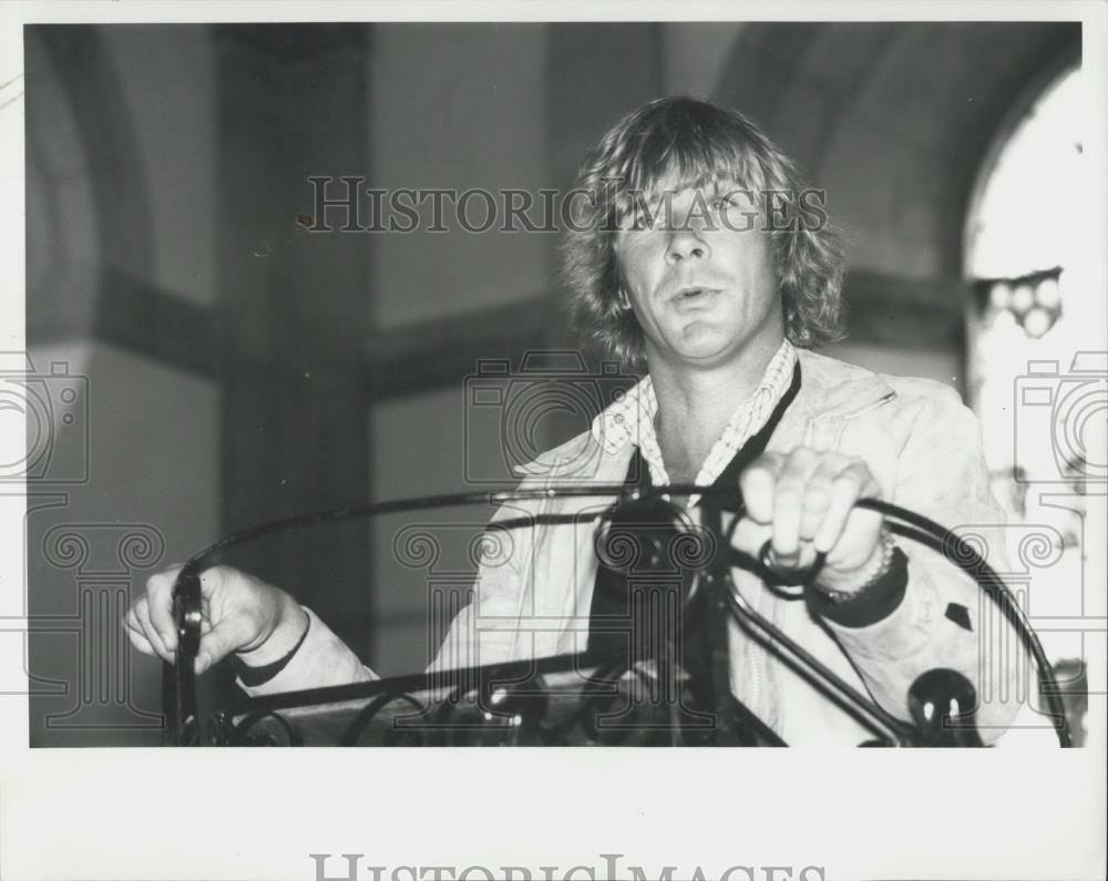 1981 Press Photo James Hunt the racing motor driver - Historic Images