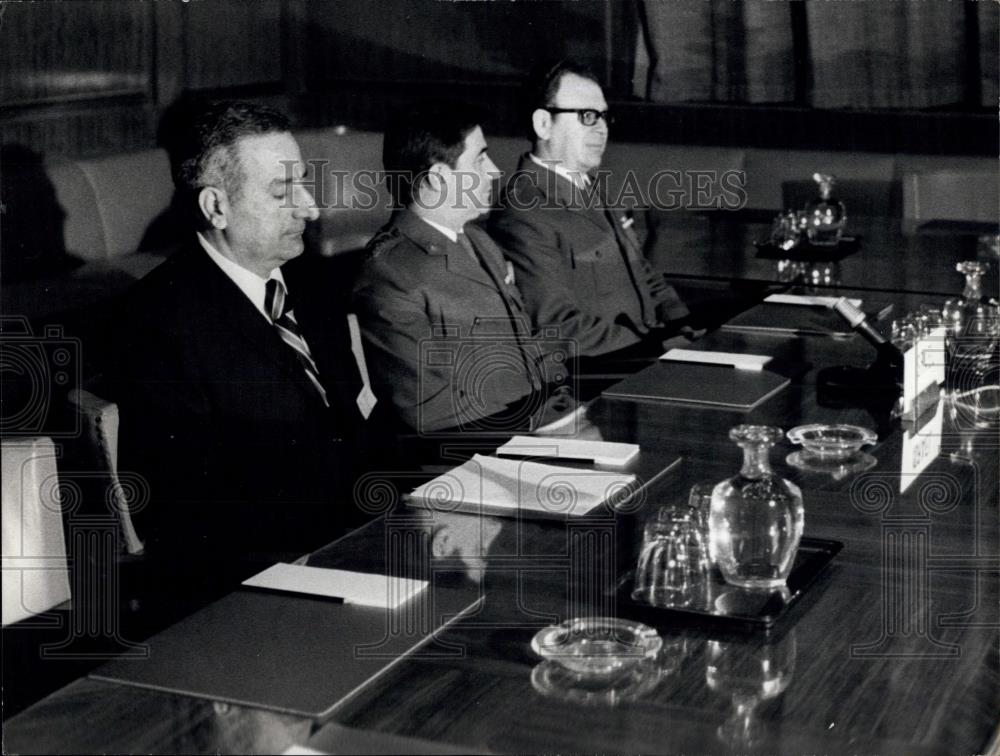 1973 Press Photo Geneva Peace Conference,Israel Delegation - Historic Images