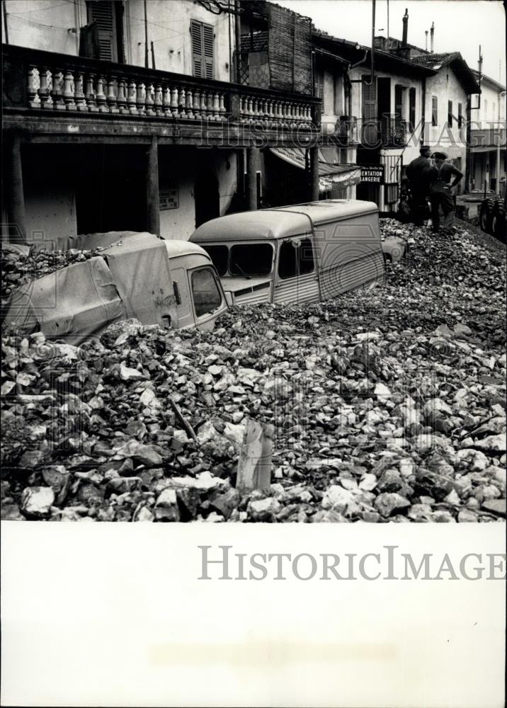 Press Photo Catastrophic Landslip At Plan-Sur-Var - Historic Images
