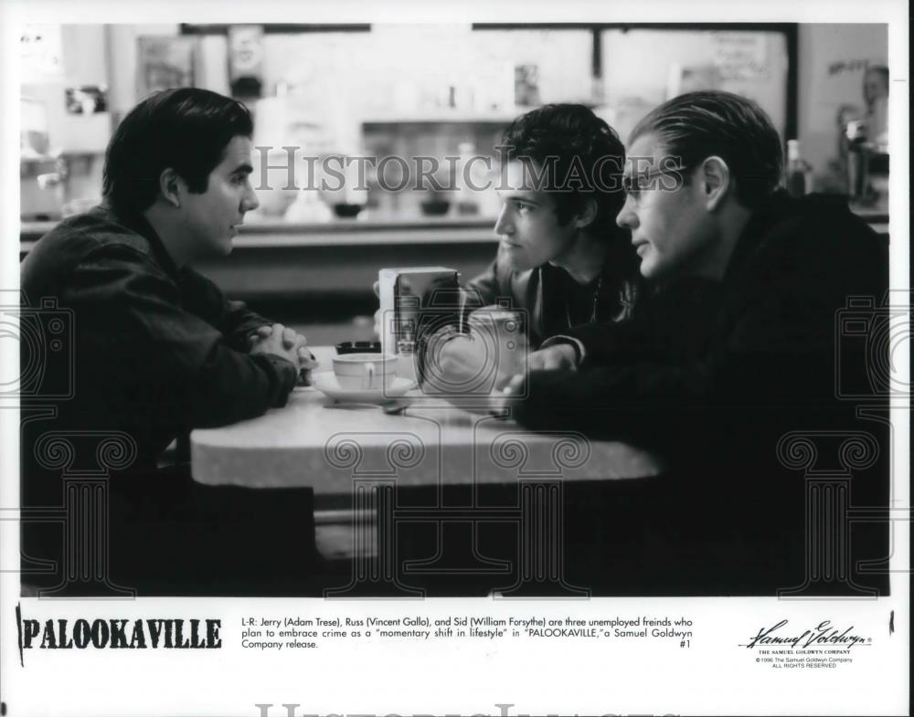 1996 Press Photo Adam Trese, Vincent Gallo, William Forsythe in Palookaville - Historic Images