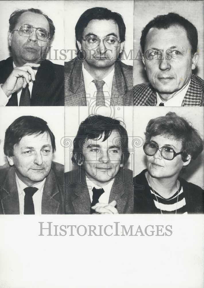 Press Photo Jacques Fournier, Jean Glavany, Margret Danel of France - Historic Images