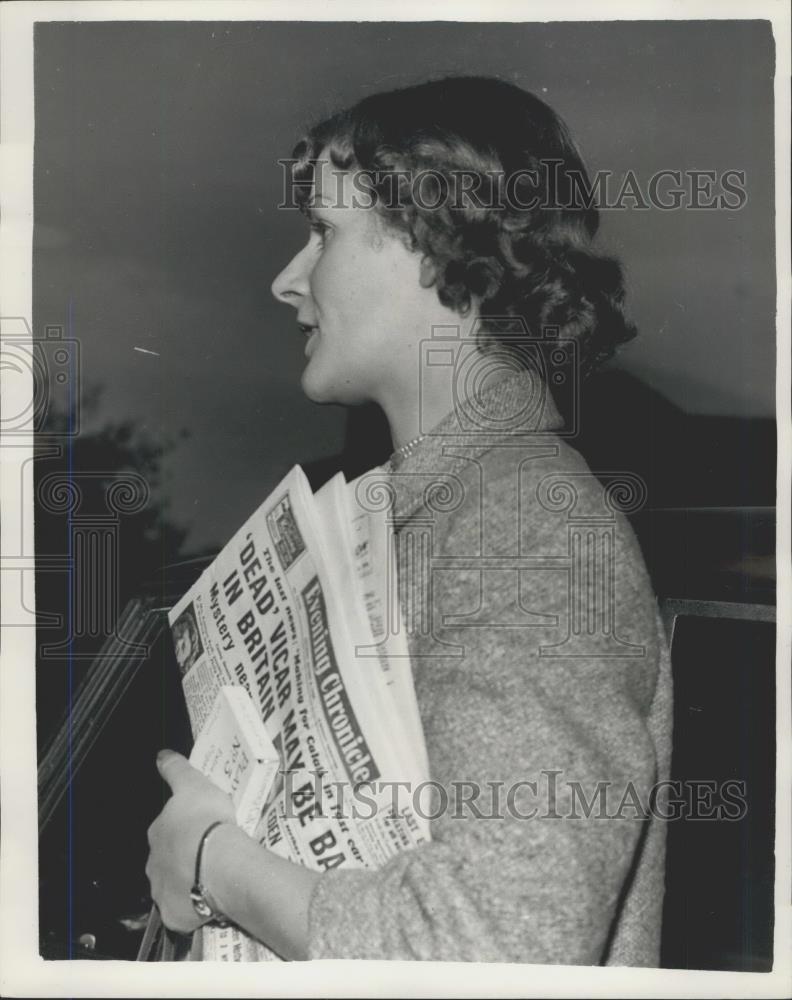 1956 Press Photo Wendy Ryall Daughter of Widow of "Drowned" Vicar - Historic Images