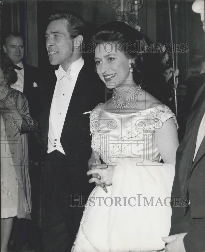 1963 Press Photo Princess Margaret Attends Gala Ball - Historic Images