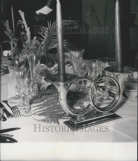 1956 Press Photo Christofle Table Decoration Exposition - Historic Images
