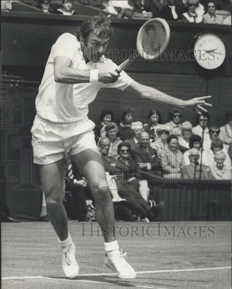 1971 Press Photo John Newcombe In Play At Wimbledon - Historic Images