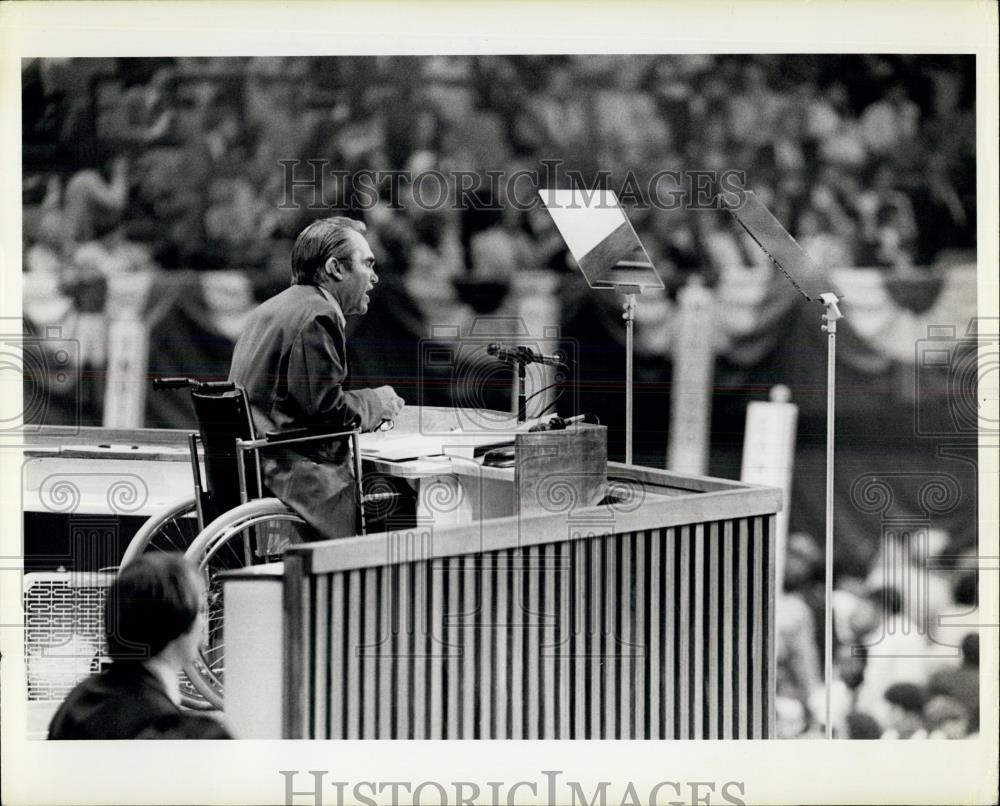 1979 Press Photo Wallace at the Democratic Convention, NYC. - Historic Images