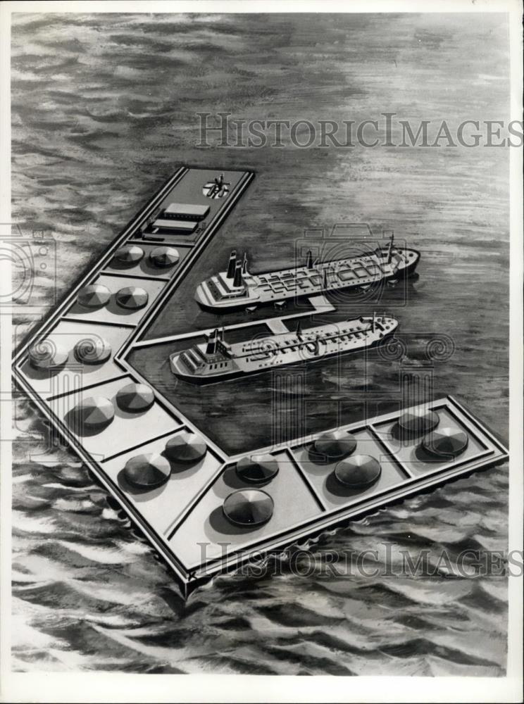 1968 Press Photo Harbor For Giant Tankers To Be Built In Le Havre - Historic Images