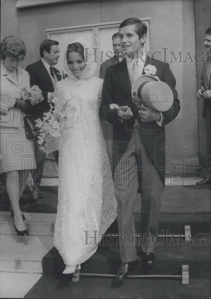 1970 Press Photo Belgian racing ace,Jacky Ickx weds Catherine Blaton - Historic Images