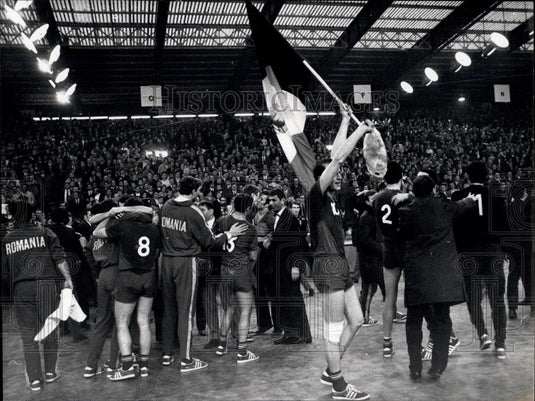 1970 Press Photo Roumanian Team wins Handball World Championship - Historic Images