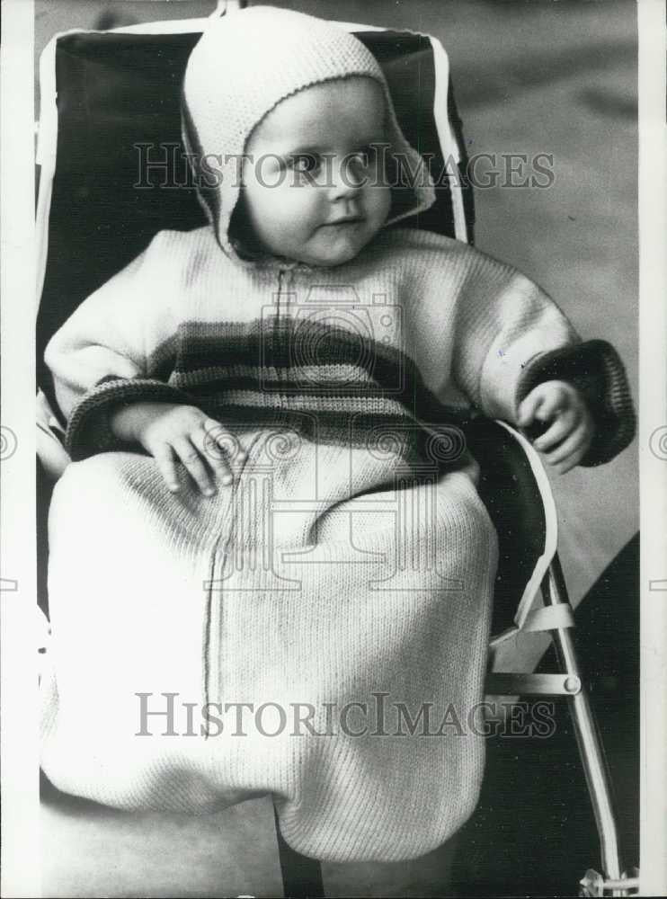 1973 Press Photo Baby Pernelle in an outfit of multi colors - Historic Images