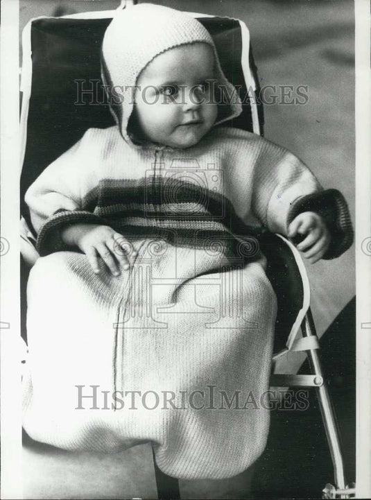 1973 Press Photo Baby Pernelle in an outfit of multi colors - Historic Images