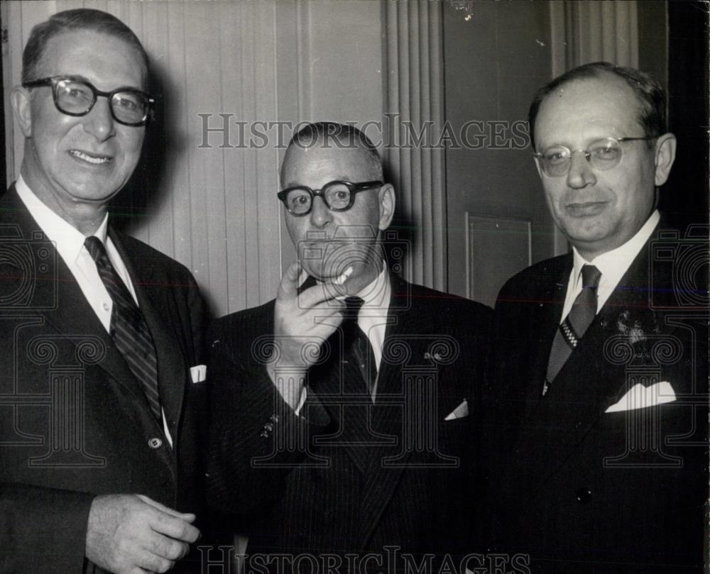 1958 Press Photo NATO members J.J. Fens,Sen Kefauver&amp;Sr. Richard Jaeger - Historic Images