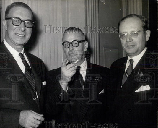 1958 Press Photo NATO members J.J. Fens,Sen Kefauver&Sr. Richard Jaeger - Historic Images