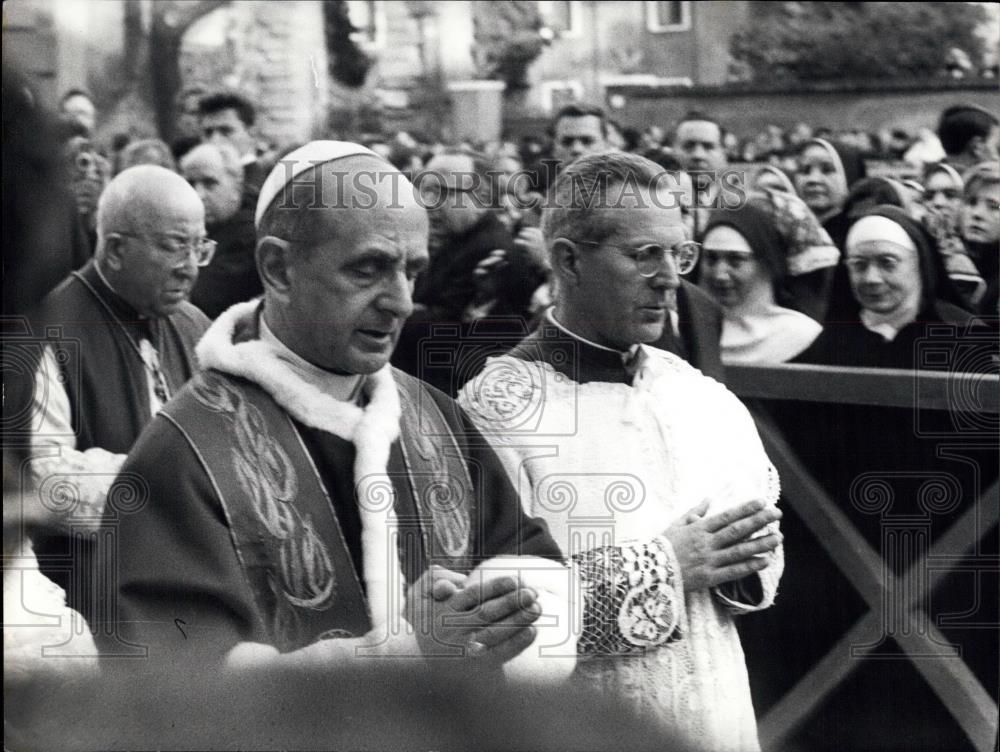 1965 Press Photo Pope Paul VI, Procession, Ash Wednesday, Church S. Sabina, Rome - Historic Images