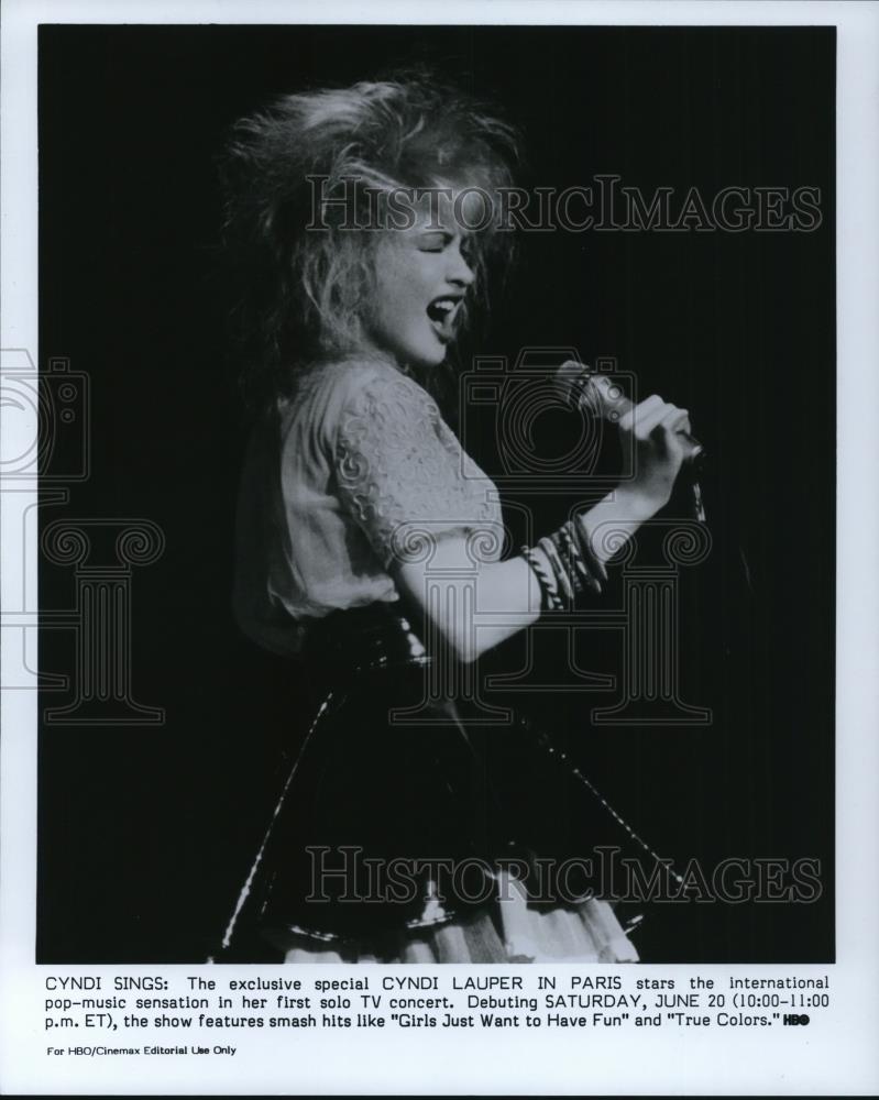 1987 Press Photo Singer Cyndi Lauper - cvp27207 - Historic Images