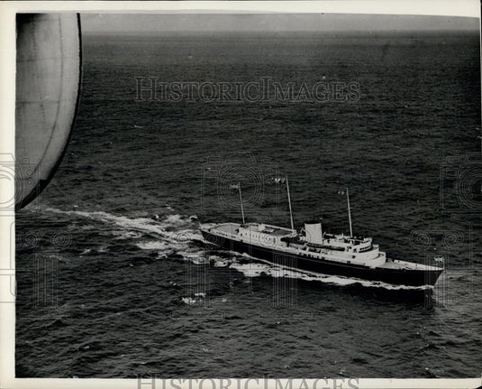 1954 Press Photo Ship "Britannia"in the Bay of Biscay - Historic Images
