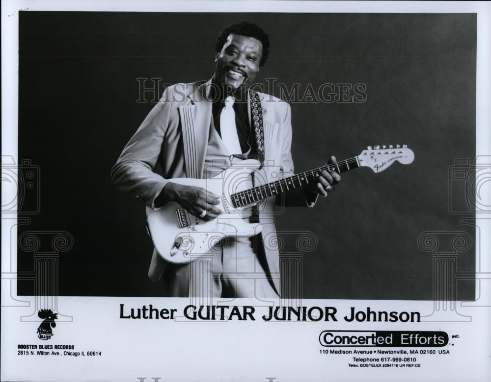 1987 Press Photo Luther Guitar Junior Johnson - cvp26949 - Historic Images