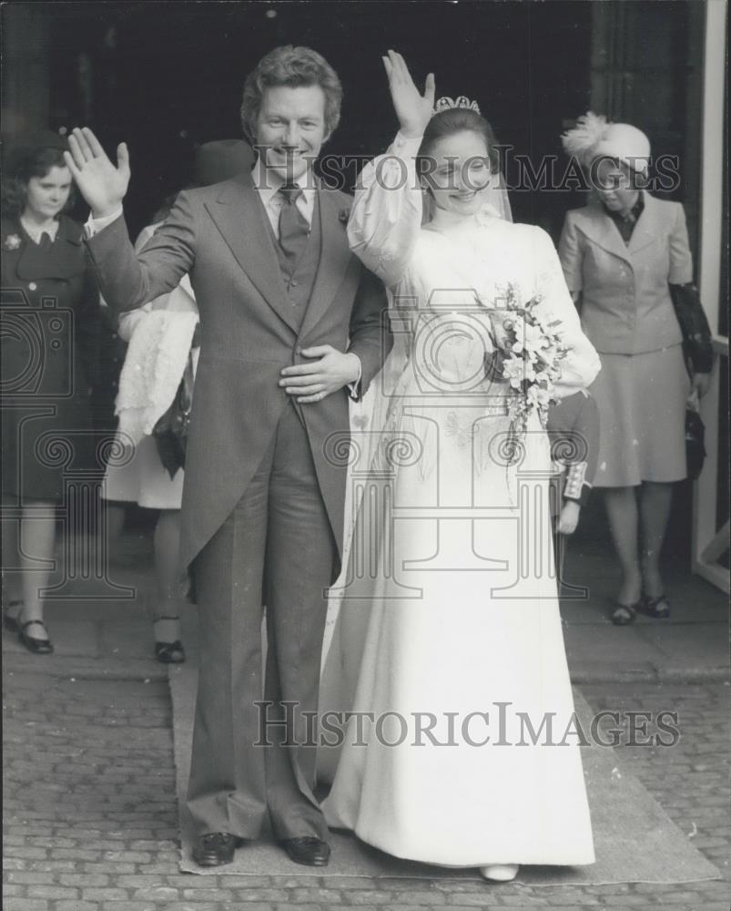 1975 Press Photo Earl of Lichfield, Lady Leonora Grosvenor - Historic Images