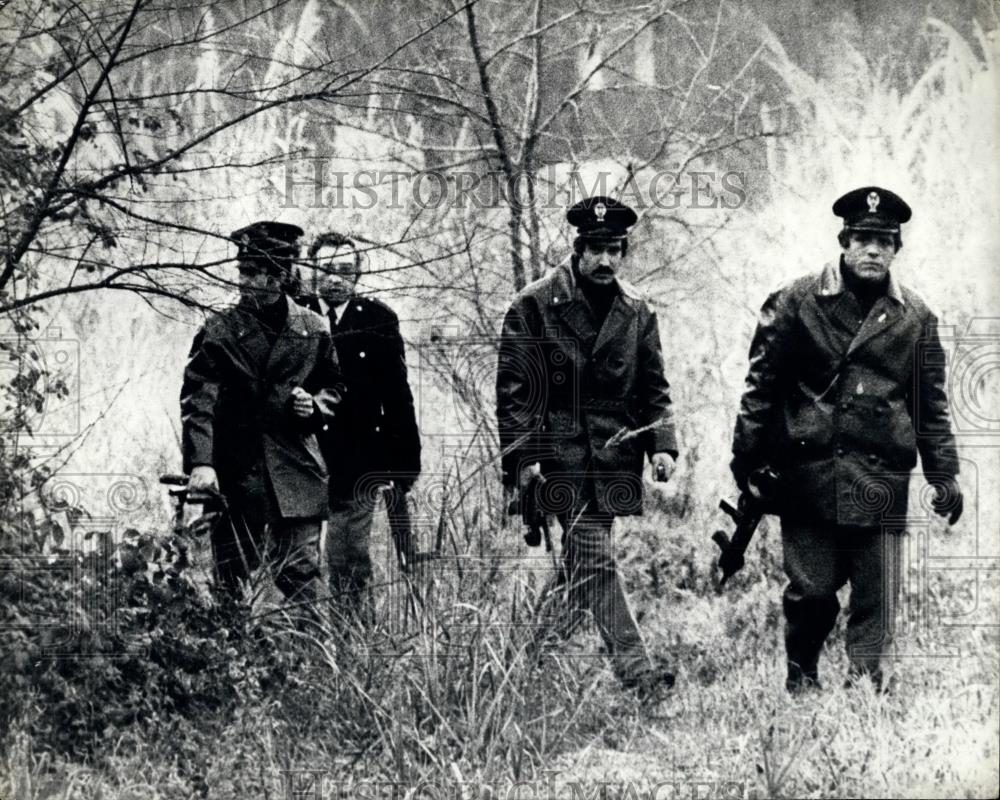 1978 Press Photo Five Italian policemen who formed the escort for Aldo Moro - Historic Images