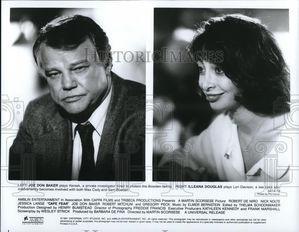 1992 Press Photo Joe Don Baker and Illeana Douglas in Cape Fear - cvp27601 - Historic Images