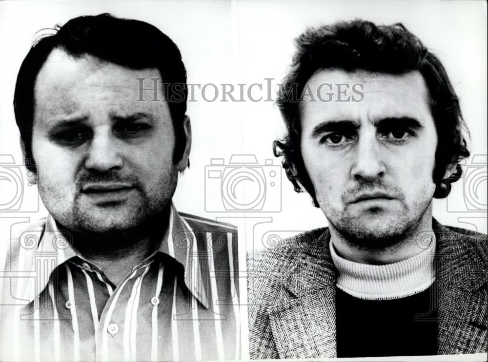 1973 Press Photo Gangster Gunther Huboi (left) and Gerhard Kukuk - Historic Images
