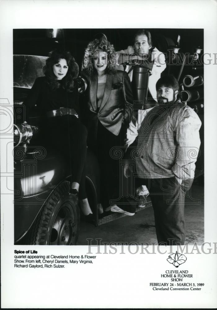 1989 Press Photo Quartet Spice of Lfe Appearing at Cleveland Home &amp; Flower Show - Historic Images
