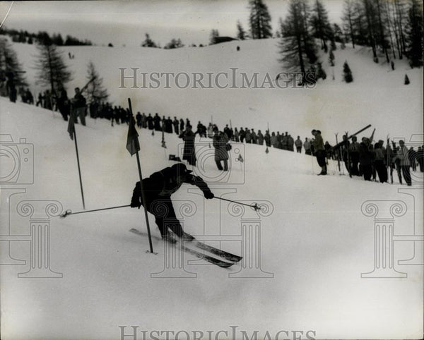1948 Press Photo the Womenââ¬s Slalom Olympic Games ,Isabel Roe of G ...