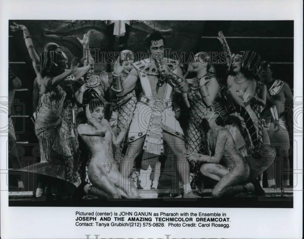 1996 Press Photo John Ganun in Joseph and the Amazing Technicolor Dreamcoat - Historic Images