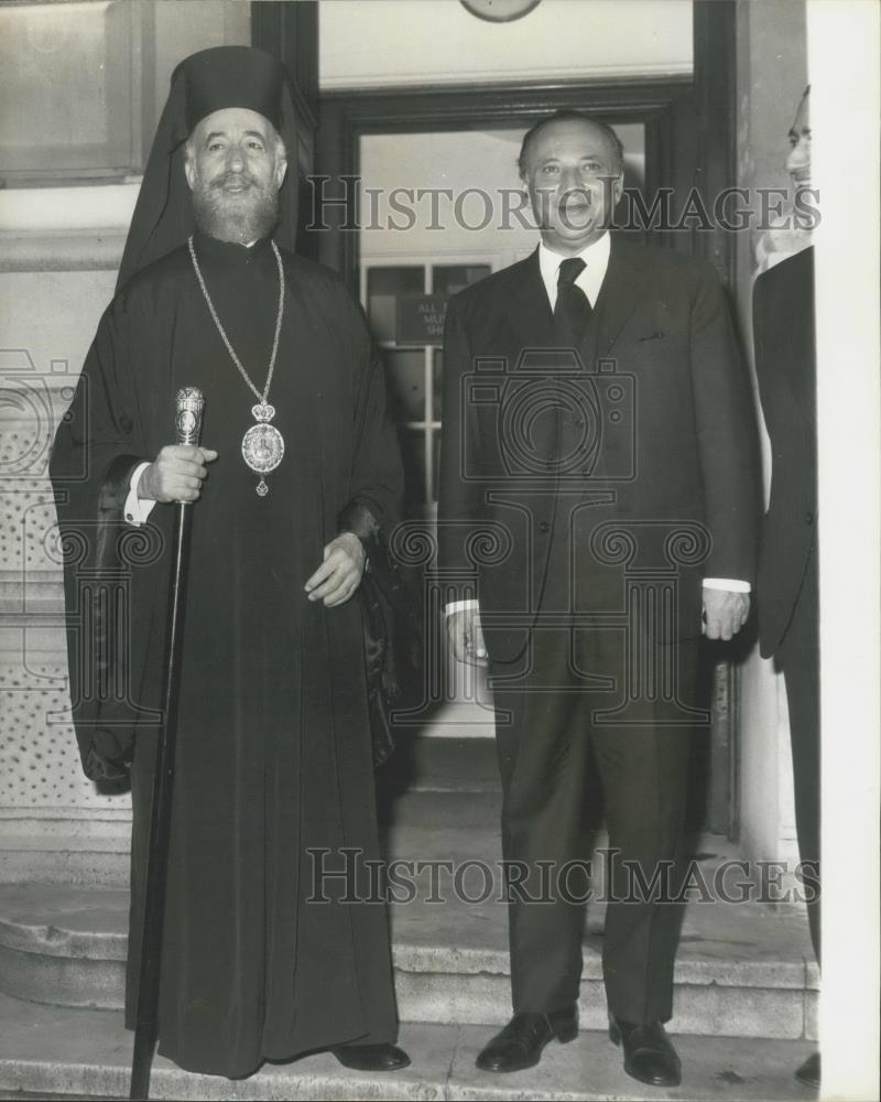 1974 Press Photo Mr Clerides, Archbishop Makarios - Historic Images