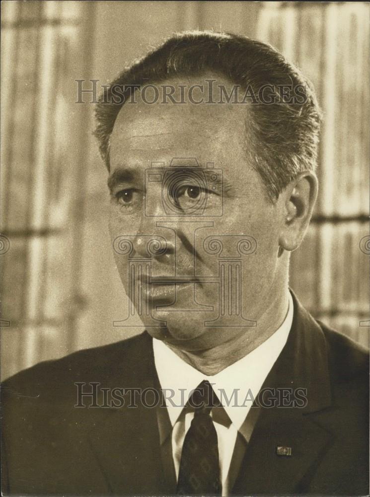 1974 Press Photo Israeli Minister of Defense Shimon Peres - Historic Images