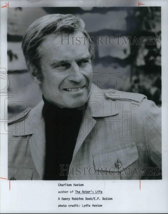 1978 Press Photo Charlton Heston author of The Actor's Life - cvp21337 - Historic Images