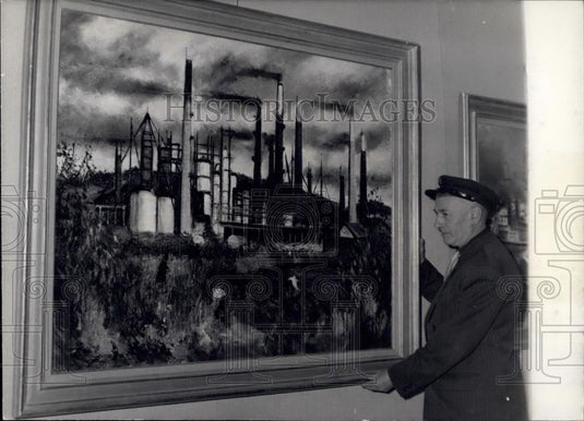 1959 Press Photo "Oil Refiniery at Petit Couronne" By Gaston Sebire - Historic Images