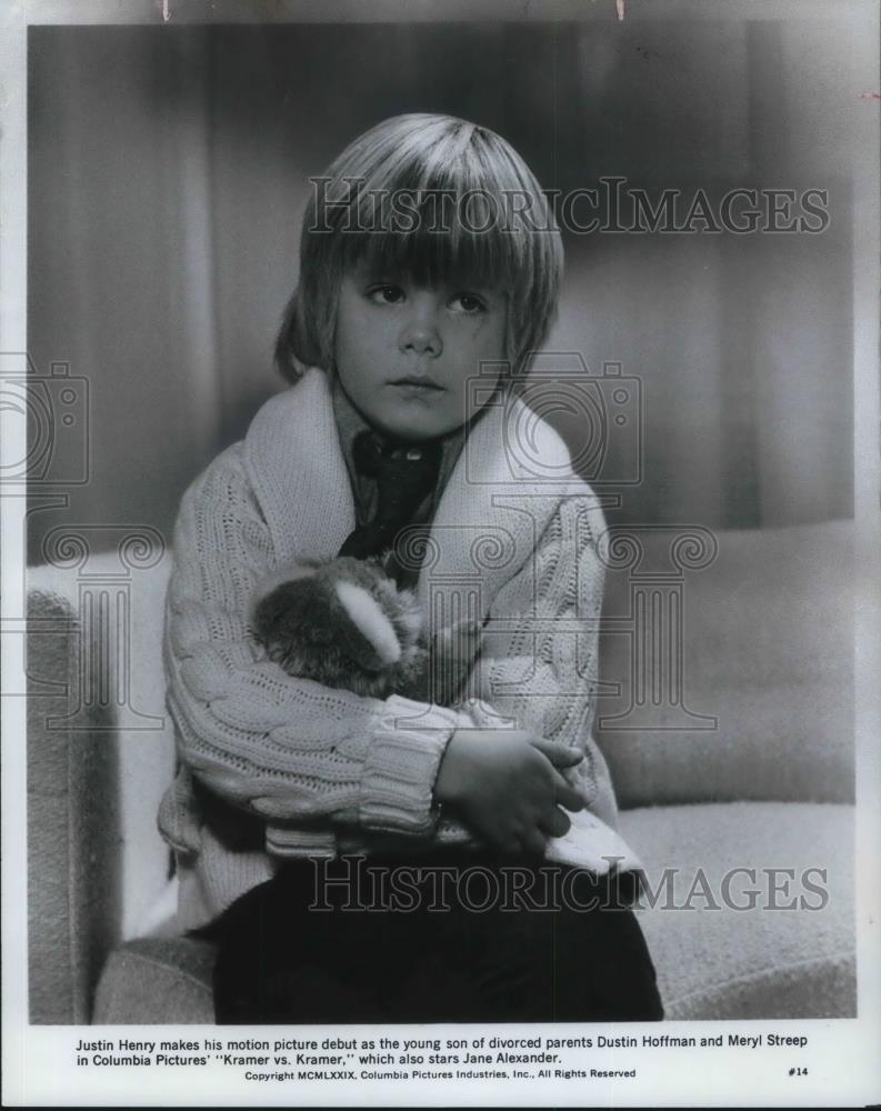 1980 Press Photo Justin Henry child actor stars in Kramer vs. Kramer - cvp23599 - Historic Images