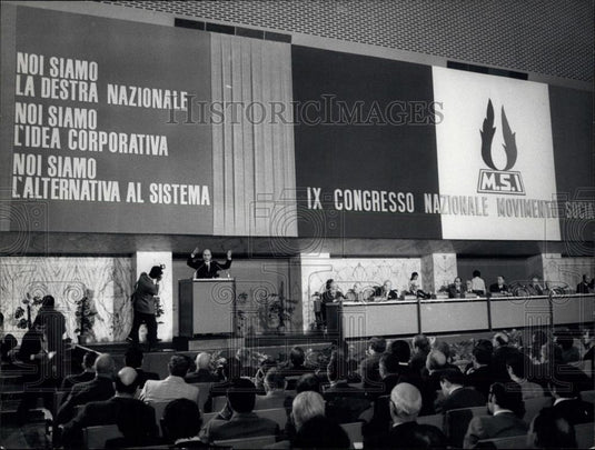 1970 Press Photo The 9th Congress of the Italian Social movement - Historic Images
