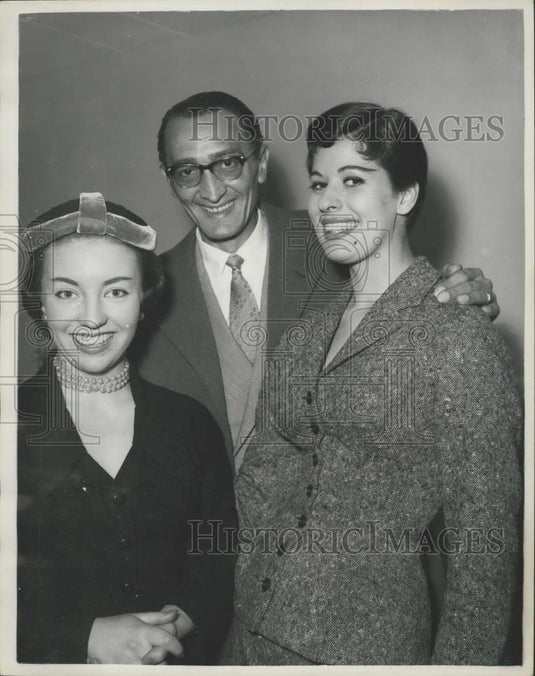 1955 Press Photo Tommaso Ferdinandi ,FayVittucci (left) Marion Spottiswoode - Historic Images