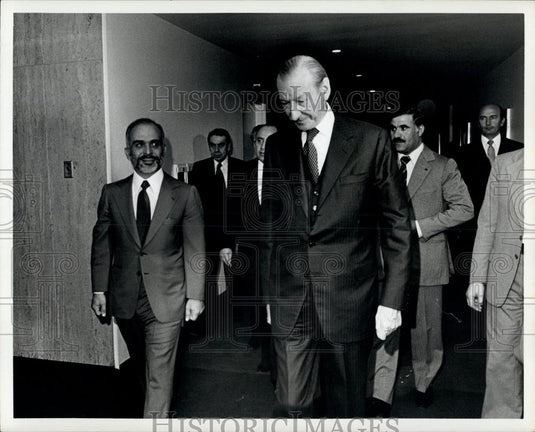 1979 Press Photo King Hussein & Waldheim - Historic Images