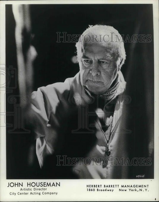 1974 Press Photo John Houseman artistic director Cit Center Acting Company - Historic Images