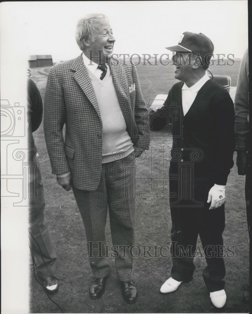 1973 Press Photo Japanese Prime Minister Kakuki Ranaka, William Whitelaw - Historic Images