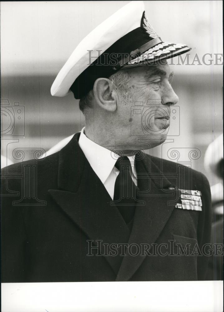 Press Photo Spyros Mouriks,Greek Navy Chief Admiral - Historic Images