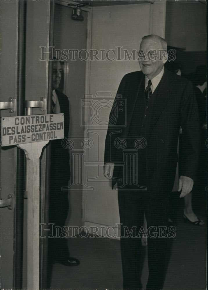 1958 Press Photo Mr Foster Dulles, Foreign Affairs Minister - Historic Images