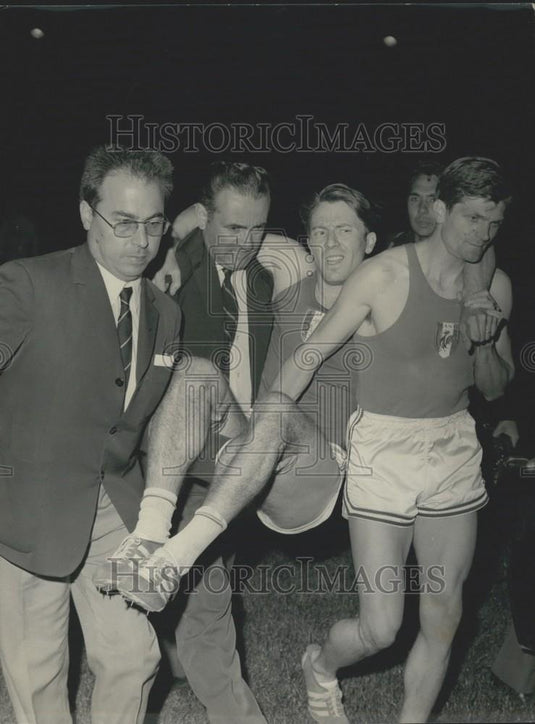 1968 Press Photo Marc Berger Injured - Historic Images
