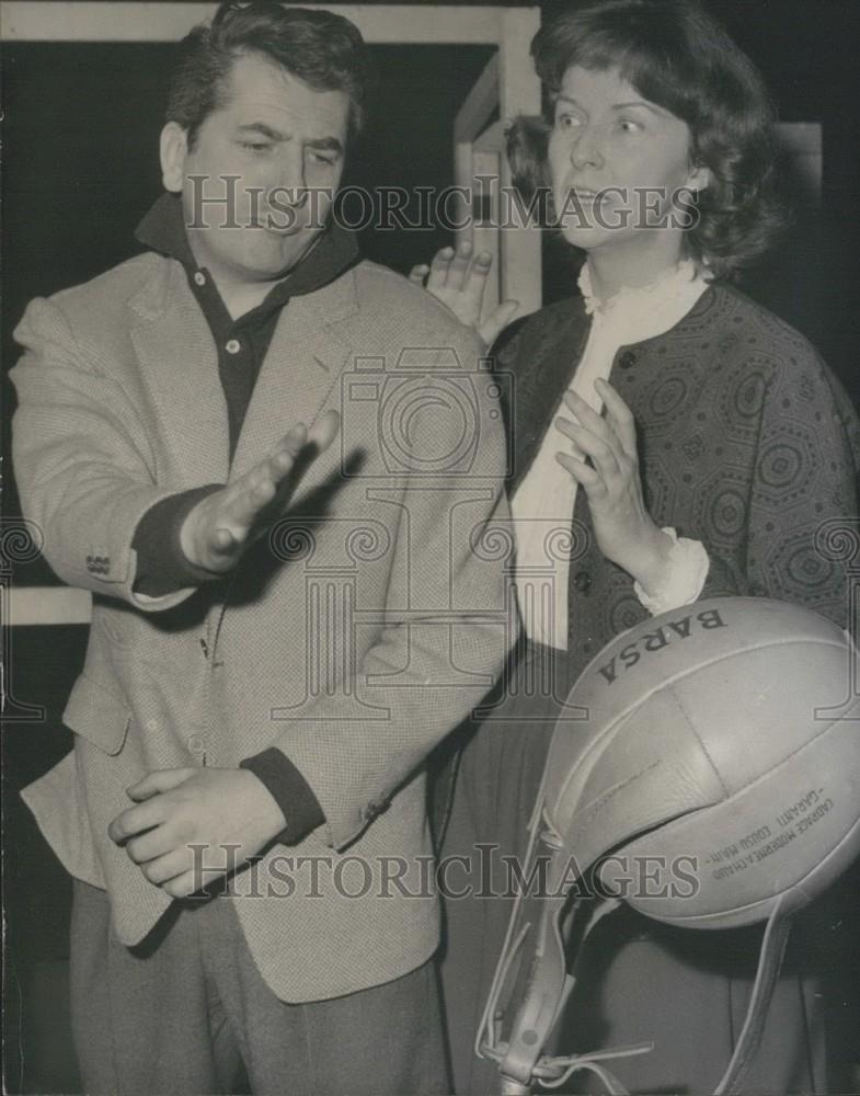 Press Photo; Daniel Gelin &amp; Betsy Blair Photographed at Tchin-Tchin Rehearsal - Historic Images