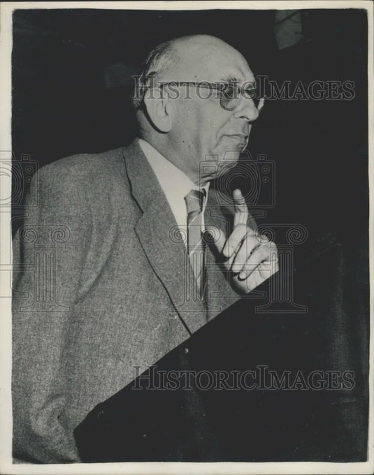 1955 Press Photo Dr. Ney, chairman of the CDU/Saar (Christian Democratic Party) - Historic Images