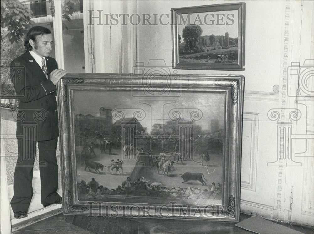 1974 Press Photo Painting of bullfighting by artist Goya at Marmottan museum - Historic Images