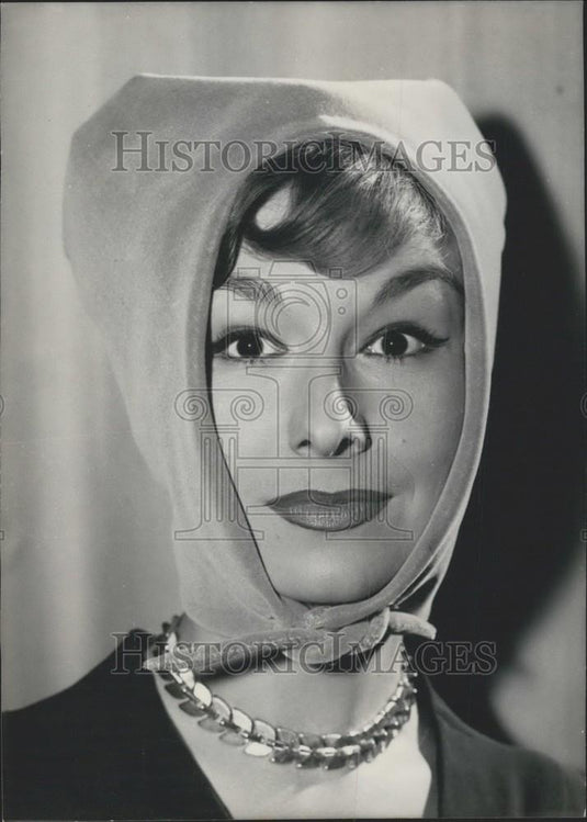 1958 Press Photo Jane Blanchot Hood - Historic Images