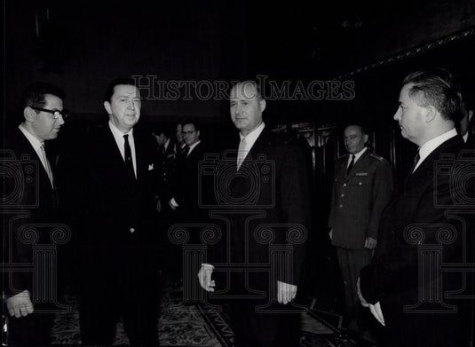 1967 Press Photo AmbAlfred Puhan & President Pal Losonce - Historic Images
