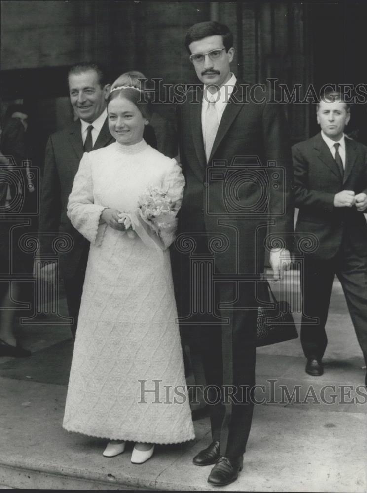 1968 Press Photo Marisa Malagoli and husband Gustavo Imbellone - Historic Images