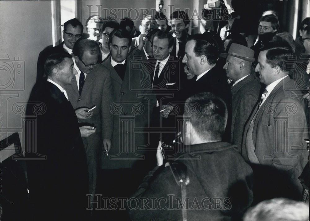 1962 Press Photo Rudolf Augstein is not Free Say the Lawyer Dr.Josef Augstein - Historic Images