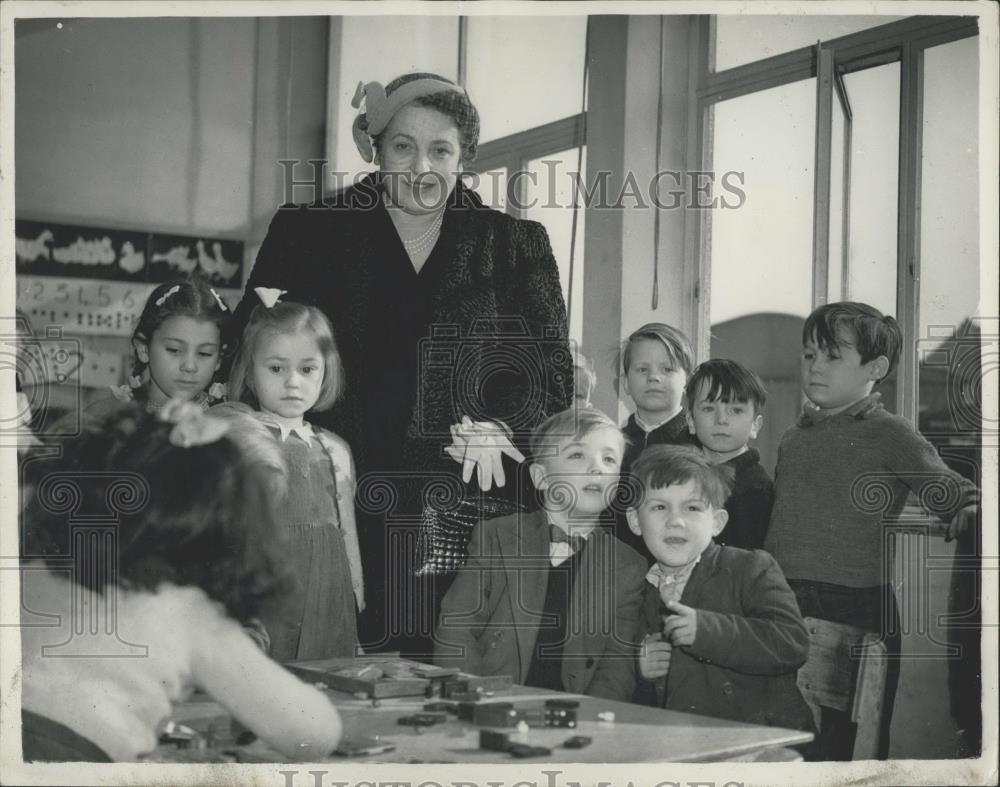 1955 Press Photo Signora Scelba,Wife of Italian Premier - Historic Images